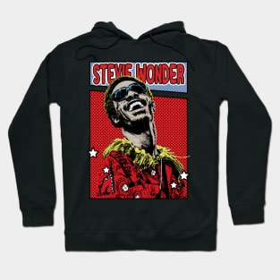 Stevie Wonder Comic Style Art Hoodie